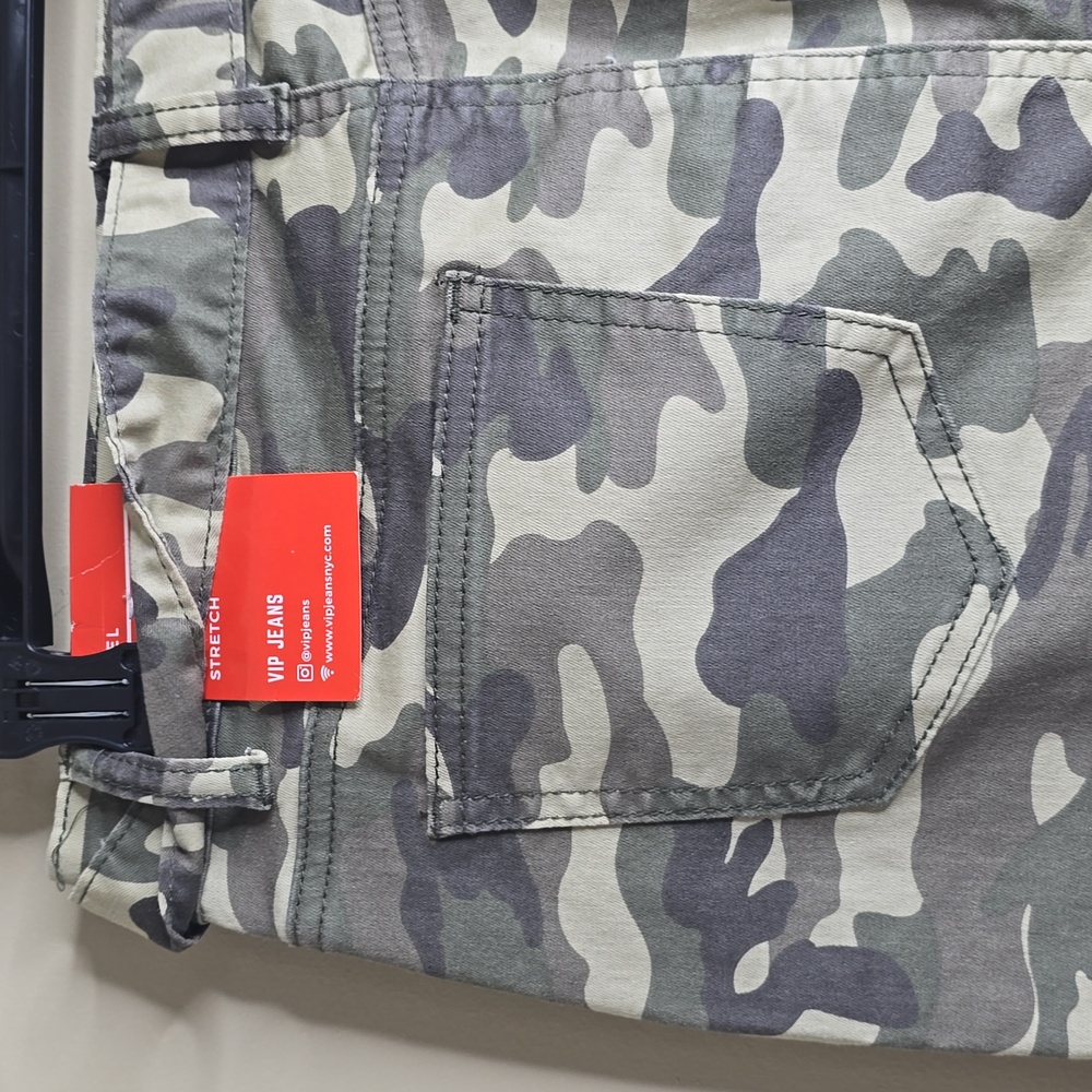 Camouflage Mini Belted Skirt VIP JEANS Large - Picture 6 of 7